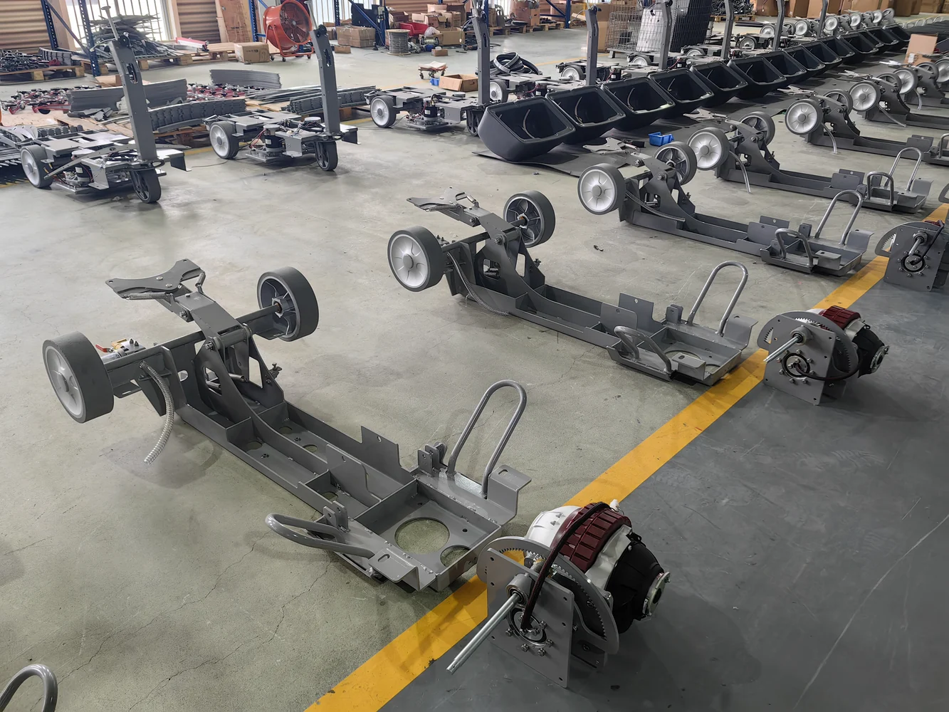 Vehicle components prepared for assembly